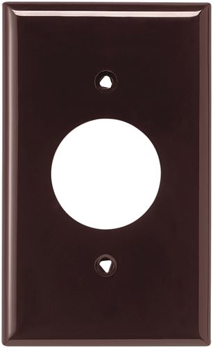 Eaton Wiring Devices 5131B-BOX Single Receptacle Wallplate, 4-1/2 in L, 2-3/4 in W, 1 -Gang, Nylon, Brown, Pack of 15