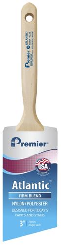 Premier Atlantic 17333 Paint Brush, 3 in W, Nylon/Polyester Bristle
