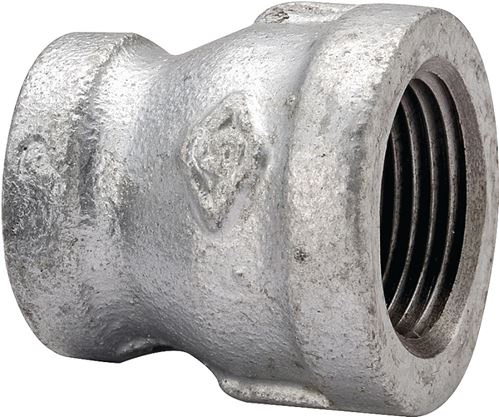 ProSource 24-3/8X1/4G Reducing Pipe Coupling, 3/8 x 1/4 in, Threaded, Malleable Steel, SCH 40 Schedule