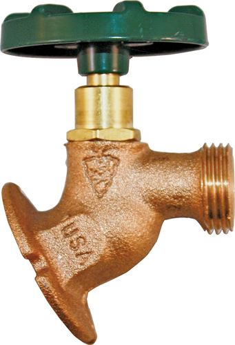 arrowhead 255 Series 255LF Sillcock, 1/2 x 3/4 in Connection, FIP x Male Hose Threaded, Solid Flange, 125 psi Pressure