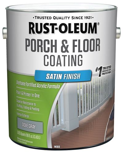 Rust-Oleum 320417 Porch and Floor Coating, Dove Gray, Liquid, 1 gal, Can, Pack of 2