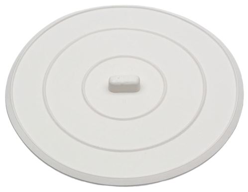 Danco 89042 Sink Stopper, Flat Suction, Rubber, White, For: Universal Bathroom and Kitchen Sink