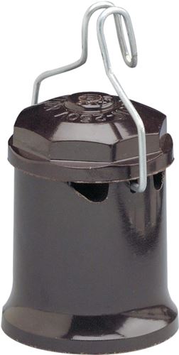 Leviton 167 Lamp Holder, 250 V, 660 W, Copper Contact, Phenolic Housing Material, Black