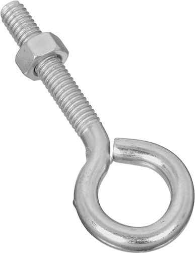 National Hardware N221-218 Eye Bolt, 5/16-18 Thread, 1-3/4 in L Thread, 3/4 in ID Dia Eye, 1.97 in L Shank, Steel, Zinc, Pack of 10