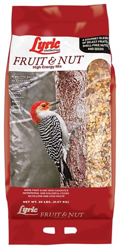 Lyric 2647344 Wild Bird Mix, Fruit, Nut Flavor, 20 lb Bag