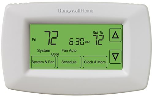 Honeywell RTH7600D1030/E1 Programmable Thermostat, Backlit Touch Screen Display, White