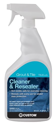 Custom TileLab TLOSRAQT-3 Cleaner and Resealer, 1 qt, Spray Bottle, Fresh Citrus, Pack of 3