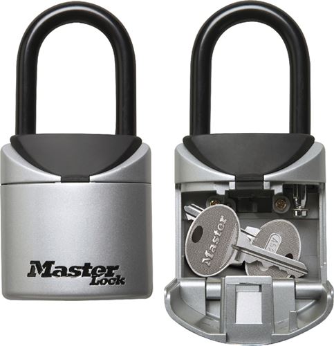 Master Lock 5406D Portable Lock Box, 13/32 in Dia Shackle, Metal Body, 2-3/4 in W Body