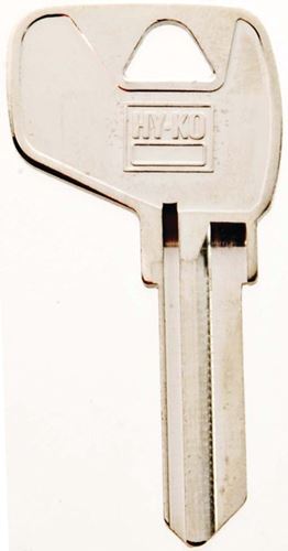 Hy-Ko 11010MD17 Key Blank, Brass, Nickel, For: Master Cabinet, House Locks and Padlocks, Pack of 10