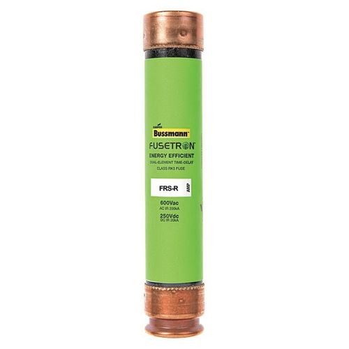 Bussmann FRS-R-15 Time Delay Fuse, 15 A, 600 VAC, 300 VDC, 20, 200 kA Interrupt, Fiberglass Body