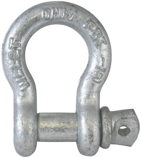 Fehr 1 Anchor Shackle, 1 in Trade, 5.5 ton Working Load, Commercial Grade, Steel, Galvanized