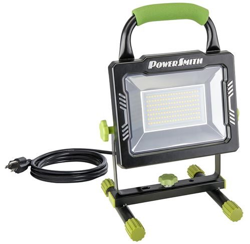 PowerSmith PWLS100H Work Light, 120 V, 85 W, 1-Lamp, LED Lamp, 10,000 Lumens, 5000 K Color Temp