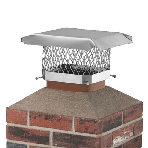 Shelter SCSS99 Chimney Cap, Stainless Steel, Fits Duct Size: 7-1/2 x 7-1/2 to 9-1/2 x 9-1/2 in