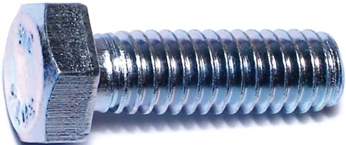 Midwest Fastener 00029 Bolt, 5/16-18 in Thread, 1 in OAL, 2 Grade, Zinc, Zinc, Coarse Thread