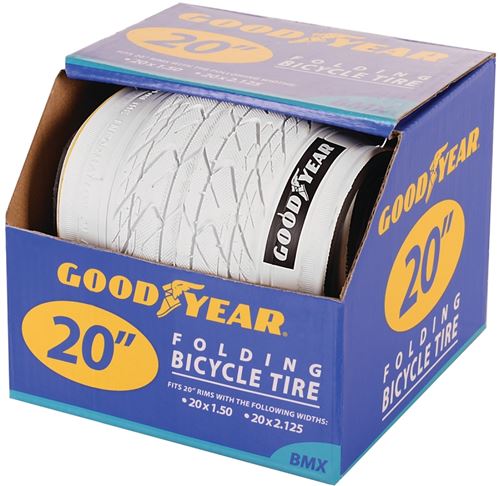 Kent 91056 BMX Tire, Folding, White, For: 20 x 1-1/2 to 2-1/8 in Rim, Pack of 2