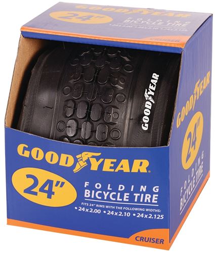 Kent 91058 Cruiser Tire, Folding, Black, For: 24 x 2 to 2.10 to 2-1/8 in Rim, Pack of 2