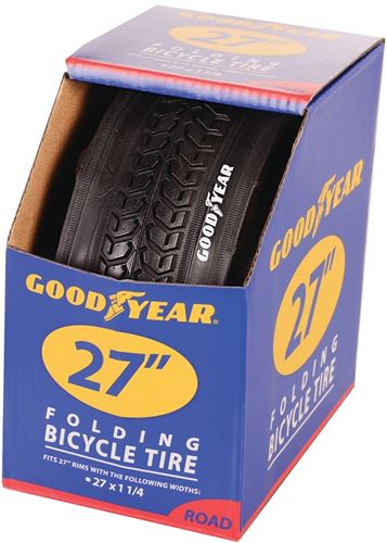 Kent 91063 Road Tire, Folding, Black, For: 27 x 1-1/4 in Rim, Pack of 2