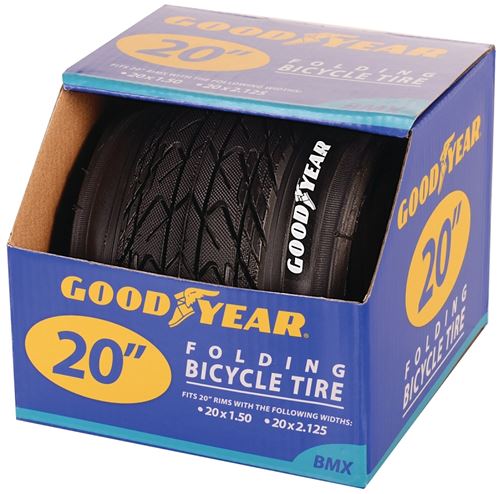 Kent 91055 BMX Tire, Folding, Black, For: 20 x 1-1/2 to 2-1/8 in Rim, Pack of 2