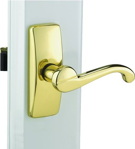 Wright Products VGL025-555 Lever Latch Set, Brass, 3/4 to 2 in Thick Door