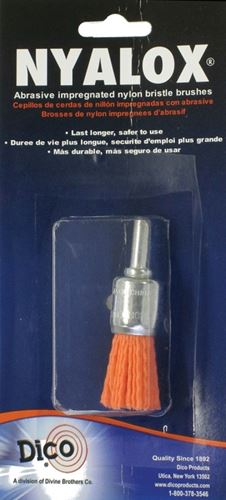 Dico 541-781-3/4 End Brush, 3/4 in Dia, Nylon Bristle