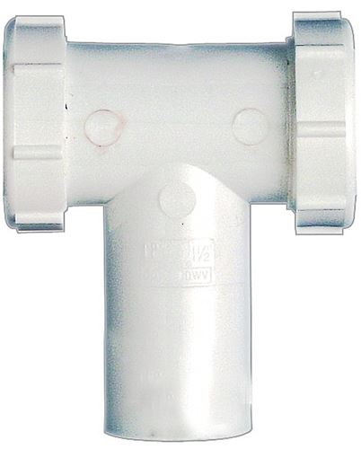 Plumb Pak PP66-7W Center Outlet and Tailpiece, 1-1/2 in, Slip-Joint, Plastic, White