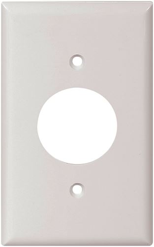 Eaton Wiring Devices 5131W-BOX Single Receptacle Wallplate, 4-1/2 in L, 2-3/4 in W, 1 -Gang, Nylon, White, Pack of 15