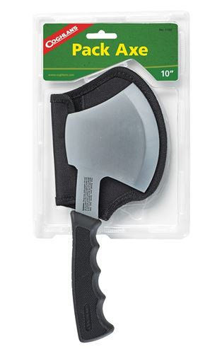 Coghlan's 1160 Pack Axe, Carbon Steel Blade, Rubber Handle, Non-Slip Handle, 10 in L