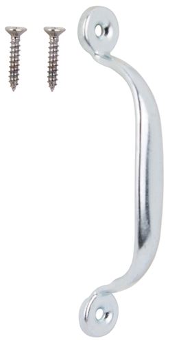 ProSource LR-008-PS Door Pull, 3/4 in W, 4-3/4 in D, 1-3/16 in H, Steel, Zinc Plated