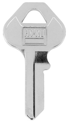 Hy-Ko 1101088/30KB Key Blank, Brass, Nickel-Plated, For: Ace Padlock 88/30KB Locks, Pack of 10