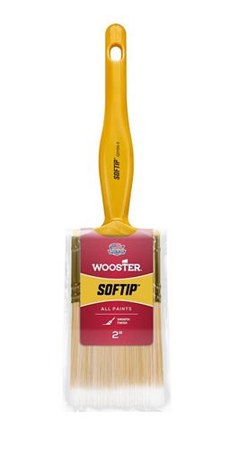 Wooster Q3108-2 Paint Brush, 2 in W, 2-7/16 in L Bristle, Nylon/Polyester Bristle, Beaver Tail Handle