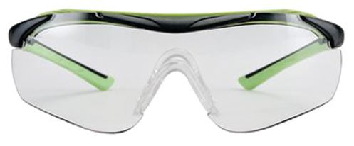 3M 47100-WZ4 Sport-Inspired Safety Glasses, Anti-Fog, Anti-Scratch Lens, Wraparound Frame, Green/Neon Black Frame
