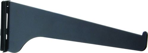 Knape & Vogt 180 BLK 12 Shelf Bracket, 12 in L, Steel, Powder-Coated