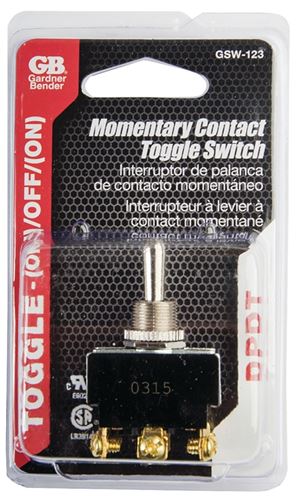 Gardner Bender GSW-123 Toggle Switch, 125/250 V, DPDT, Screw Terminal