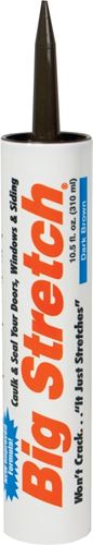 Sashco 10008 Caulk, Dark Brown,-30 to 250 deg F, 10.5 oz, Cartridge, Pack of 12