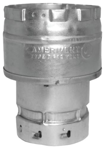 AmeriVent 3EIX4 Increaser, 3 x 4 in Connection, Aluminum/Steel