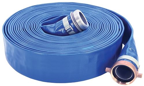 Abbott Rubber COLORmaxx Series 1147-3000-50 Pump Discharge Hose Assembly, 3 in ID, 50 ft L, Male x Female, PVC
