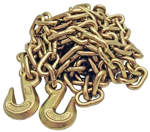 Baron TC7051616 Tow Chain, 5/16 in Trade, 16 ft L, Grade 70 Grade, 4700 lb Working Load, Gold Zinc