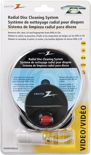 Zenith CD1001DVDCLR Disc Cleaning System, Radial