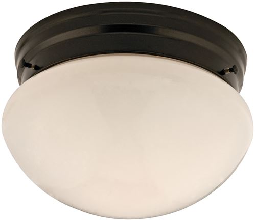 Boston Harbor F13BB01-6854-ORB Single Light Round Ceiling Fixture, 120 V, 60 W, 1-Lamp, A19 or CFL Lamp, Bronze Fixture