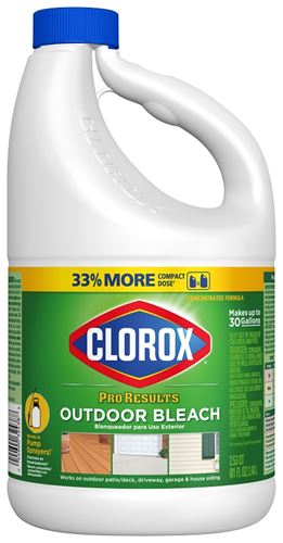 Clorox ProResults 32438 Outdoor Bleach, 81 oz, Liquid, Bleach, Pale Yellow, Pack of 6