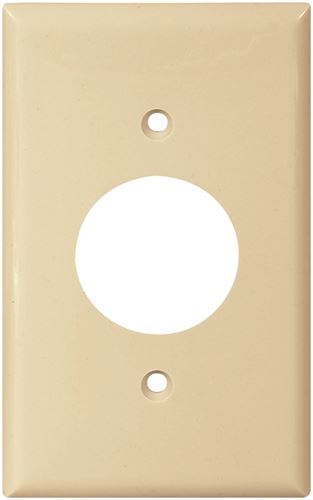 Eaton Wiring Devices 5131V-BOX Single Receptacle Wallplate, 4-1/2 in L, 2-3/4 in W, 1 -Gang, Nylon, Ivory, Pack of 15