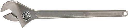 Crescent AC124 Adjustable Wrench, 24 in OAL, 2.438 in Jaw, Steel, Chrome, I-Beam Handle