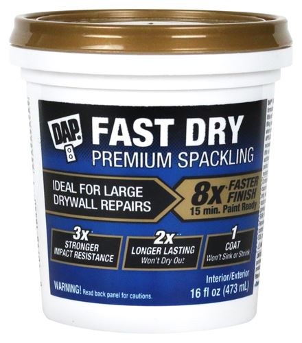 DAP 7079818440 Fast Dry Spackling, Off-White, 16 fl-oz