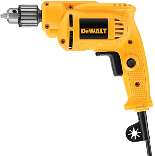 DeWALT DWE1014 Electric Drill, 7 A, 3/8 in Chuck, Keyed Chuck, Includes: (1) Chuck Key with Holder