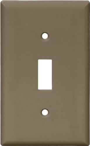 Eaton Wiring Devices 5134B-BOX Wallplate, 4-1/2 in L, 2-3/4 in W, 1 -Gang, Nylon, Brown, High-Gloss, Pack of 15