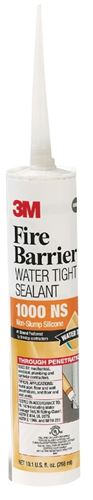 3M 1000 NS Fire Barrier Sealant, Light Gray, 10.1 oz Cartridge