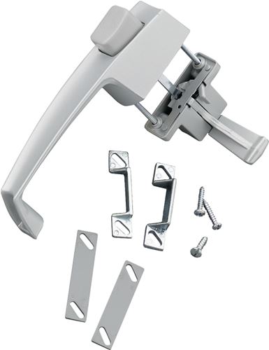 Wright Products V398 Pushbutton Latch, 3/4 to 1-1/4 in Thick Door, For: Out-Swinging Wood/Metal Screen, Storm Doors