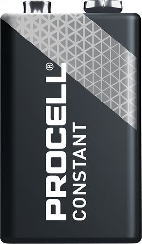 Procell PC1604BKD Battery, 9 V Battery, 550 mAh, Alkaline, Manganese Dioxide, Rechargeable: No