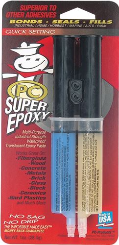 Protective Coating PC-SuperEpoxy 016619 Epoxy Adhesive, Blue, Paste, 1 oz, Syringe