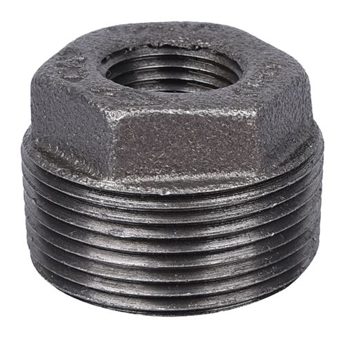 Prosource B241 32X15 Pipe Bushing, 1-1/4 x 1/2 in, MIP x FIP, Malleable Iron, SCH 40 Schedule, 300 psi Pressure